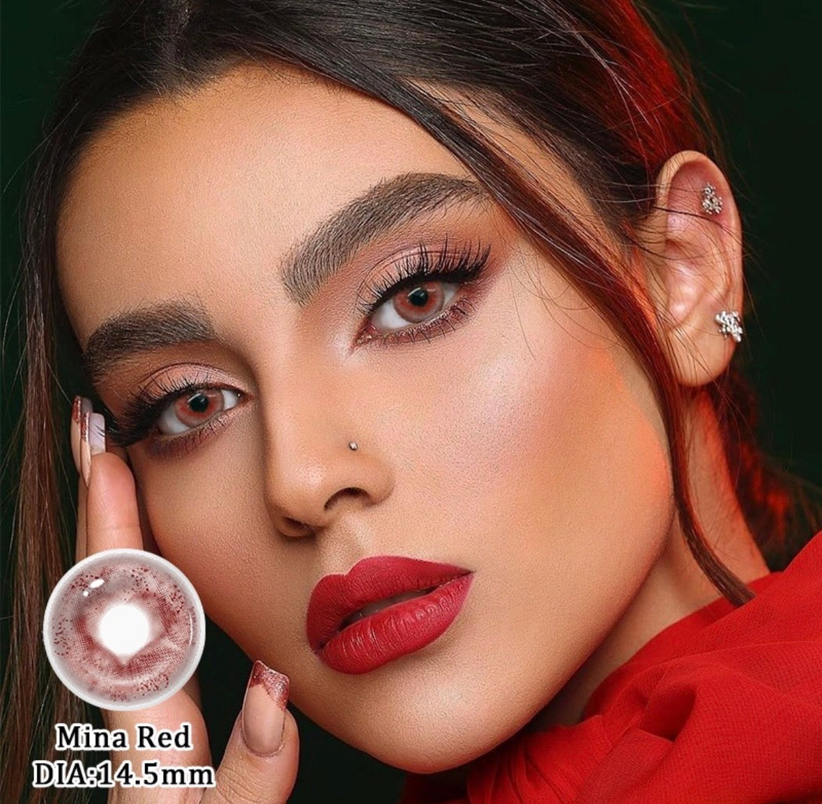 Lentille Cosplay Annuel                     Mina red ❤️